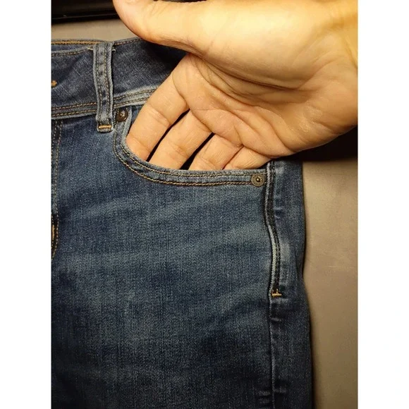 American Eagle Kick Boot Jeans Women 8 Short 30x30 Blue Denim Next Level Stretch - Picture 5 of 10